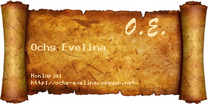 Ochs Evelina névjegykártya